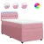 vidaXL Box spring postelja z vzmetnico roza 100x200 cm žamet