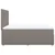 Vidaxl Box spring postelja z vzmetnico taupe 140x200 cm blago