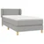 Vidaxl Box spring postelja z vzmetnico svetlo siva 90x200 cm blago