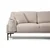 Atelier del Sofa Ugaona garnitura Leo 90x65x255cm Krem