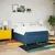 Vidaxl Box spring postelja z vzmetnico modra 140x190 cm blago