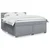 Vidaxl Box spring postelja z vzmetnico svetlo siva 180x200 cm blago