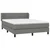 Vidaxl Box spring postelja z vzmetnico temno siva 140x200 cm blago