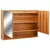 LED kupaonski ormarić s ogledalom boja hrasta 80x15x60 cm MDF