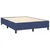 Vidaxl Box spring postelja z vzmetnico LED modra 140x190 cm blago