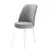 Hanah Home set trpezarijskih stolica Dexa 2 kom, siva tkanina Babyface, bele metalne noge
