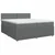 vidaXL Postelja boxspring z vzmetnico Temno siva 200 x 200 cm Blago