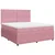 Vidaxl Box spring postelja z vzmetnico roza 180x200 cm žamet