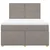 Vidaxl Box spring postelja z vzmetnico taupe 140x190 cm blago