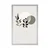 Plakat minimalistični listi z boho ozadjem - 30x45 silver