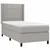 Vidaxl Box spring postelja z vzmetnico svetlo siva 90x190 cm blago