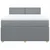 Vidaxl Box spring postelja z vzmetnico svetlo siva 140x200 cm blago