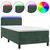 Vidaxl Box spring postelja z vzmetnico LED tem. zelena 90x190 cm žamet