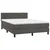 Vidaxl Box spring posteljni z vzmetnico temno siv 140x190 cm žamet