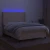 Vidaxl Box spring postelja z vzmetnico LED krem 140x190 cm blago