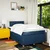Vidaxl Box spring postelja z vzmetnico modra 120x190 cm blago