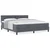 vidaXL Box Spring Postelja z Blazino Temno Siva Super King Žamet