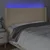Vidaxl LED posteljno vzglavje krem 203x16x118/128 cm blago