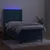 Vidaxl Box spring postelja z vzmetnico LED temno modra 90x200 cm žamet