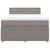 Vidaxl Box spring postelja z vzmetnico taupe 140x200 cm blago