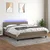 Vidaxl Box spring postelja z vzmetnico LED taupe 180x200 cm blago