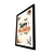 WallXpert uramljena slika 3752HALCT-023, natpis Happy Halloween sa bundevama, slepim miševima i zvezdicama, 37 x 52 cm, crni ram
