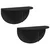 Polica na zidu 2 pcs Crna 48 x 24 x 24 cm Konstruirano drvo