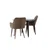 Venture Design Jedilna miza in stol komplet Tempe in Tomorrow 75x80x80 cm črno rjava