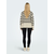 Black-Beige Womens Striped Sweater ONLY Sia - Women