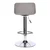 shumee Inge BARSKI STOL NASTAVLJIV 60-81 cm siv/krom