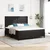 LED Box Spring Krevet s madracem Crna 180 x 200 cm tkanina