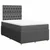 Vidaxl Box spring postelja z vzmetnico temno siva 120x190 cm blago