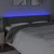 LED uzglavlje tamnosivo 163x16x78/88 cm od tkanine