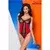 Ženski sexy bodi Lovia Body, Crveno-crni