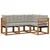 Set vanjskih sofa 4 kom. Prirodna i svijetlo siva
