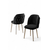 HANAH HOME Set stolica (6 komada) Axle Black Chrome