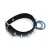 Kiotos Leather Spiked Collar Double Rainbow O-Ring Black
