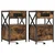 vidaXL Nočne omarice s predalom 2 pcs Dimljeni hrast 40 x 31 x 60 cm