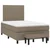 Vidaxl Box spring postelja z vzmetnico taupe 120x200 cm blago