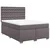 Vidaxl Box spring postelja z vzmetnico siva 140x190 cm umetno usnje