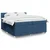 Vidaxl Box spring postelja z vzmetnico modra 200x200 cm blago