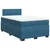 Vidaxl Box spring postelja z vzmetnico modra 120x200 cm žamet