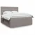 Vidaxl Box spring postelja z vzmetnico taupe 180x200 cm blago