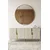 Hanah Home komoda Evva 150, 125 cm, antracit / travertin / zlatna