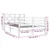 Greatstore Posteljni okvir bel iz trdnega lesa 120x190 cm 4FT