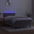 Krevet box spring s madracem LED svjetlosivi 90x190 cm baršun