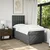 Vidaxl Box spring postelja z vzmetnico temno siva 90x200 cm blago