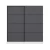 Hanah Home Garderober Kale-3159, 180x190x52 cm, Antracit