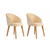 HANAH HOME Set 2 stolice Bentley Beige Dark Oak