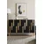 Hanah Home komoda Ece 120, 120 cm, antracit / zlatna